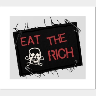 Eat the Rich Distressed Patch Posters and Art